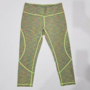 Zella Cropped Capri Leggings Lime Green